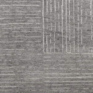 HomeRoots 4' Hand-Knotted Gray and Ivory Wool Area Rug – Timeless Checkered Design for Modern and Traditional Homes 2' X 3' 566420