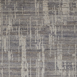 Homeroots 4' X 6' Gray And Ivory Wool Abstract Hand Knotted Worn Faded Area Rug Gray Wool 566421