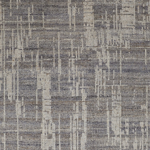 Homeroots 4' X 6' Gray And Ivory Wool Abstract Hand Knotted Worn Faded Area Rug Gray Wool 566421