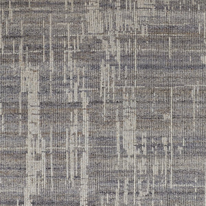 Homeroots 6' X 9' Gray And Ivory Wool Abstract Hand Knotted Worn Faded Area Rug Gray Wool 566422