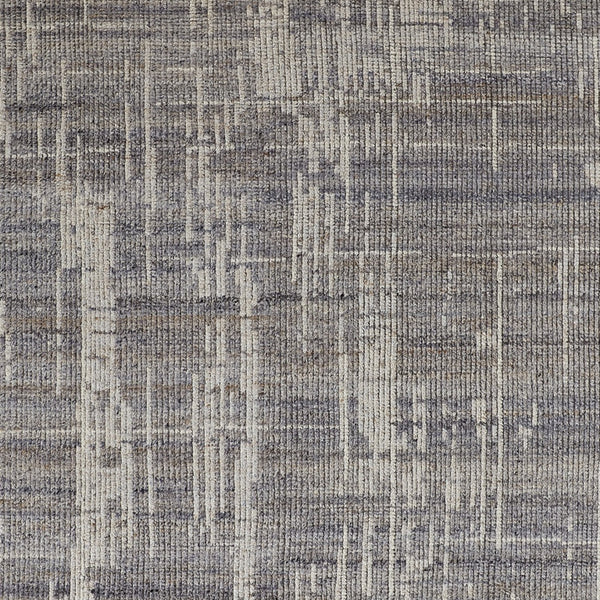 Homeroots 6' X 9' Gray And Ivory Wool Abstract Hand Knotted Worn Faded Area Rug Gray Wool 566422