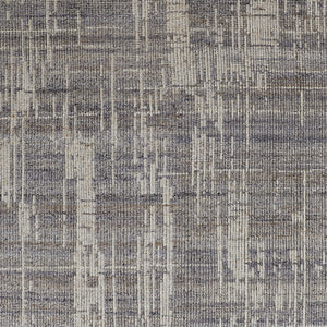 Homeroots 8' X 12' Gray And Ivory Wool Abstract Hand Knotted Worn Faded Area Rug Gray Wool 566424