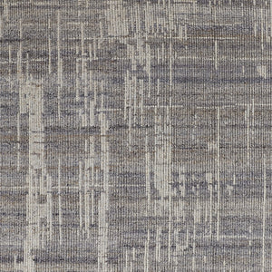 Homeroots 9' X 13' Gray And Ivory Wool Abstract Hand Knotted Worn Faded Area Rug Gray Wool 566425
