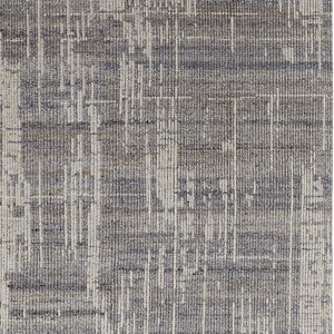Homeroots 12' X 15' Gray And Ivory Wool Abstract Hand Knotted Worn Faded Area Rug Gray Wool 566426
