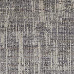 Homeroots 2' X 3' Gray And Ivory Wool Abstract Hand Knotted Worn Faded Area Rug Gray Wool 566427