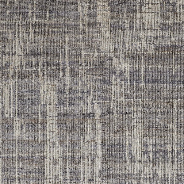Homeroots 2' X 3' Gray And Ivory Wool Abstract Hand Knotted Worn Faded Area Rug Gray Wool 566427