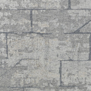 Homeroots 6' X 9' Gray And Silver Wool Abstract Hand Knotted Worn Faded Area Rug Gray Wool 566443