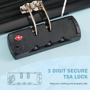 English Elm Luggage Set 5 Piece Abs Hardside Expandable Spinner Wheels Tsa Lock Travel Bags Light Blue N732P326115N
