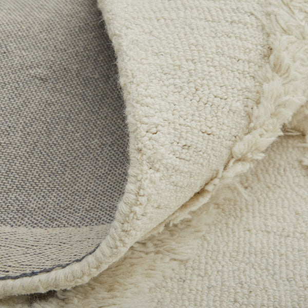 HomeRoots 4' Wool Geometric Area Rug in Ivory, Taupe & Brown - Hand-Tufted, Soft, Durable, Stylish Design 9' X 12' 566452