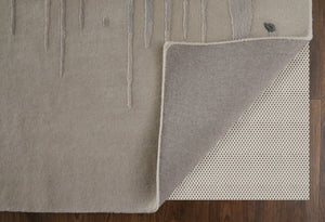 HomeRoots 4' Modern Abstract Hand-Tufted Area Rug in Gray, Ivory, and Blue - Calming Elegance for Any Room 5' X 8' 566457