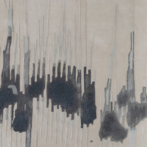 HomeRoots 4' Modern Abstract Hand-Tufted Area Rug in Gray, Ivory, and Blue - Calming Elegance for Any Room 9' X 12' 566459