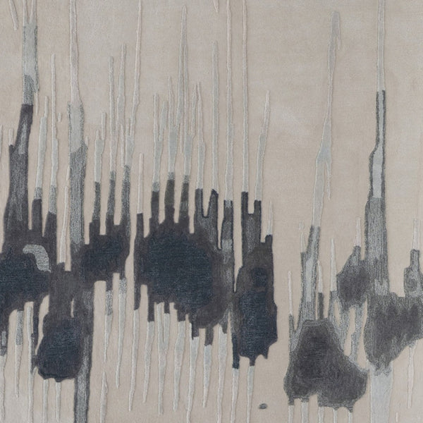HomeRoots 4' Modern Abstract Hand-Tufted Area Rug in Gray, Ivory, and Blue - Calming Elegance for Any Room 9' X 12' 566459
