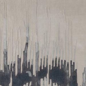 HomeRoots 4' Modern Abstract Hand-Tufted Area Rug in Gray, Ivory, and Blue - Calming Elegance for Any Room 10' X 14' 566460