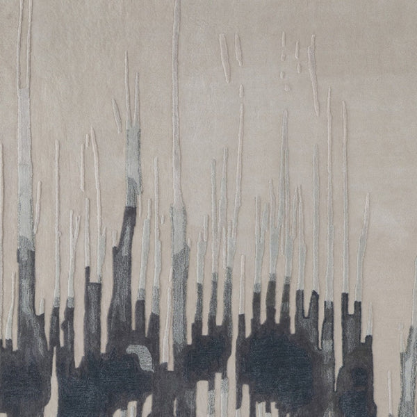 HomeRoots 4' Modern Abstract Hand-Tufted Area Rug in Gray, Ivory, and Blue - Calming Elegance for Any Room 10' X 14' 566460