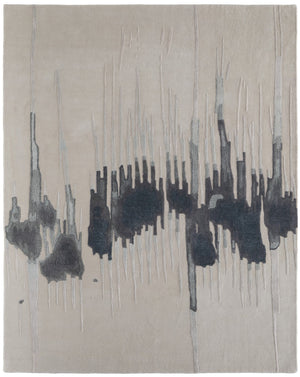 HomeRoots 4' Modern Abstract Hand-Tufted Area Rug in Gray, Ivory, and Blue - Calming Elegance for Any Room 12' X 15' 566461