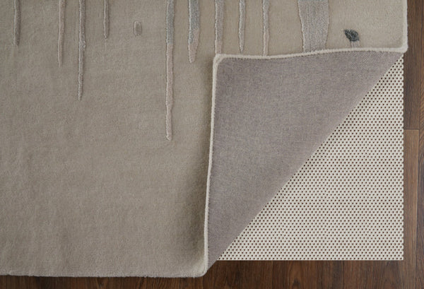 HomeRoots 4' Modern Abstract Hand-Tufted Area Rug in Gray, Ivory, and Blue - Calming Elegance for Any Room 12' X 15' 566461