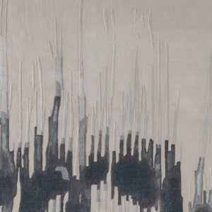 HomeRoots 4' Modern Abstract Hand-Tufted Area Rug in Gray, Ivory, and Blue - Calming Elegance for Any Room 12' X 15' 566461