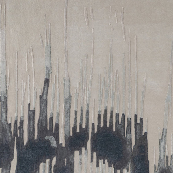 HomeRoots 4' Modern Abstract Hand-Tufted Area Rug in Gray, Ivory, and Blue - Calming Elegance for Any Room 12' X 15' 566461