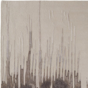 HomeRoots 4' Modern Abstract Hand-Tufted Area Rug in Gray, Ivory, and Blue - Calming Elegance for Any Room 8' X 10' 566465