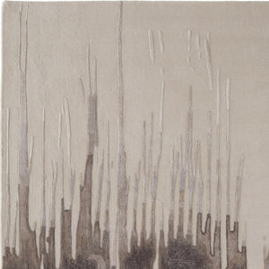 HomeRoots 4' Modern Abstract Hand-Tufted Area Rug in Gray, Ivory, and Blue - Calming Elegance for Any Room 9' X 12' 566466