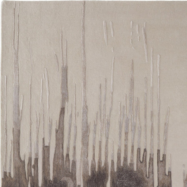 HomeRoots 4' Modern Abstract Hand-Tufted Area Rug in Gray, Ivory, and Blue - Calming Elegance for Any Room 9' X 12' 566466