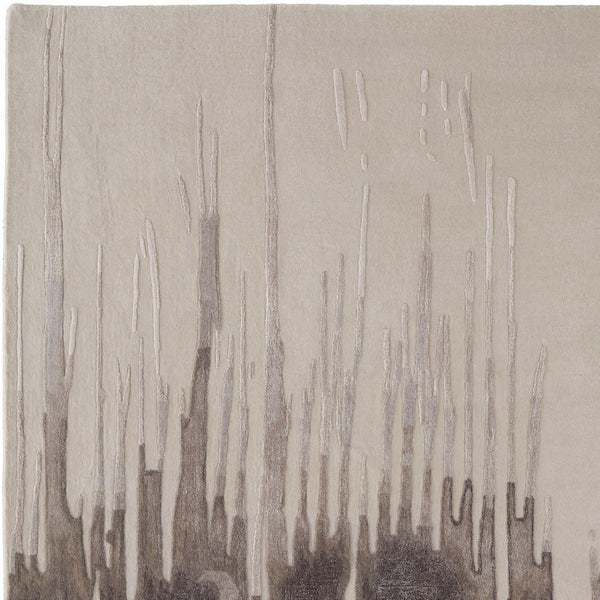 HomeRoots 4' Modern Abstract Hand-Tufted Area Rug in Gray, Ivory, and Blue - Calming Elegance for Any Room 10' X 14' 566467