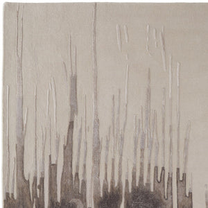 HomeRoots 4' Modern Abstract Hand-Tufted Area Rug in Gray, Ivory, and Blue - Calming Elegance for Any Room 12' X 15' 566468