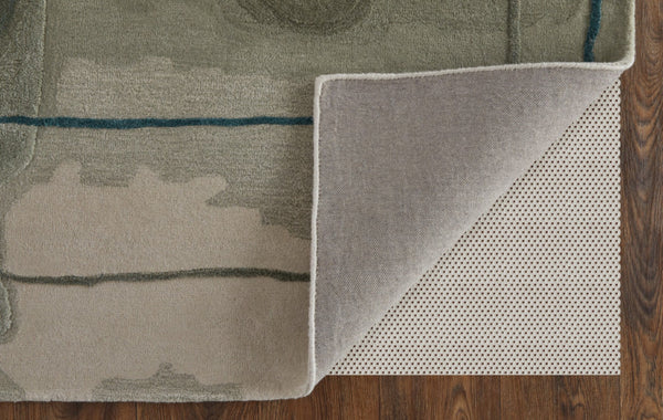 HomeRoots 4' Stylish Blue and Gray Abstract Hand-Tufted Area Rug for Modern Living Room Comfort and Elegance 4' X 6' 566477
