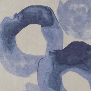 HomeRoots 4' Blue and Ivory Abstract Hand-Tufted Area Rug – Soft, Durable, Contemporary Design for Any Room 9' X 12' 566494