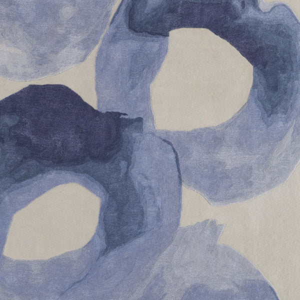 HomeRoots 4' Blue and Ivory Abstract Hand-Tufted Area Rug – Soft, Durable, Contemporary Design for Any Room 12' X 15' 566496