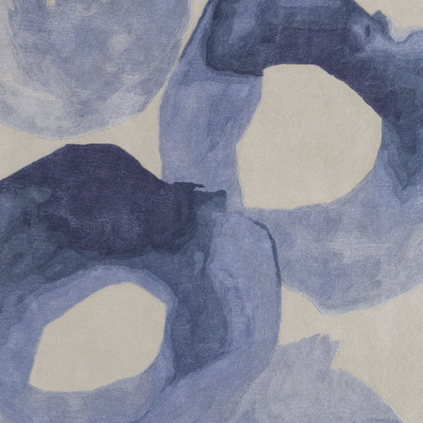 HomeRoots 4' Blue and Ivory Abstract Hand-Tufted Area Rug – Soft, Durable, Contemporary Design for Any Room 2' X 3' 566497