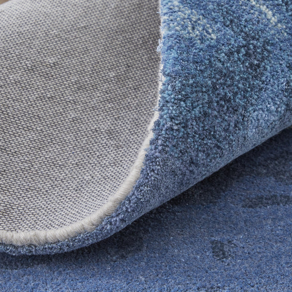 Homeroots 10' X 14' Blue And Ivory Abstract Hand Tufted Area Rug Blue Wool Blend 566502