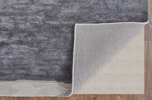 Homeroots 4' X 6' Dark Gray And Ivory Abstract Hand Tufted Area Rug Gray Wool Blend 566505