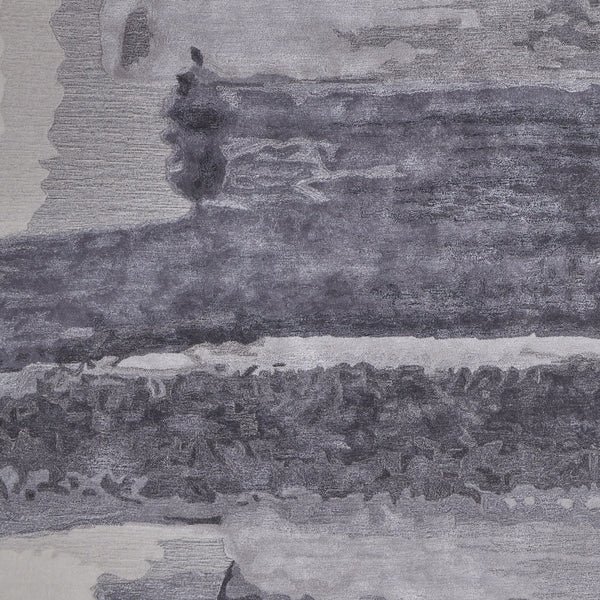 Homeroots 12' X 15' Dark Gray And Ivory Abstract Hand Tufted Area Rug Gray Wool Blend 566510