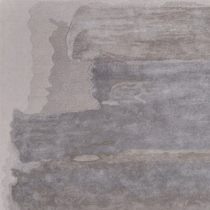 Homeroots 4' X 6' Gray And Ivory Abstract Hand Tufted Area Rug Ivory Wool Blend 566512