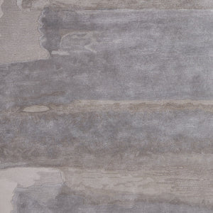 Homeroots 5' X 8' Gray And Ivory Abstract Hand Tufted Area Rug Ivory Wool Blend 566513