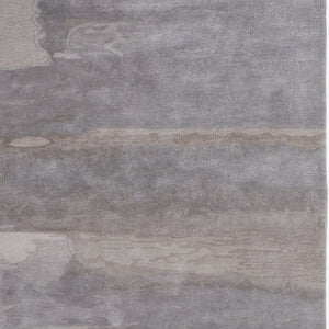 Homeroots 9' X 12' Gray And Ivory Abstract Hand Tufted Area Rug Ivory Wool Blend 566515