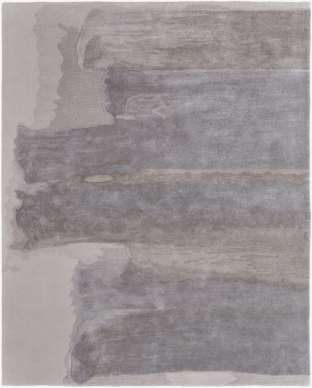 HomeRoots 4' Modern Gray and Ivory Abstract Hand-Tufted Area Rug for Stylish Living Spaces and Comfort 9' X 12' 566515