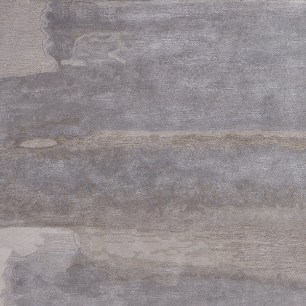 Homeroots 12' X 15' Gray And Ivory Abstract Hand Tufted Area Rug Ivory Wool Blend 566517