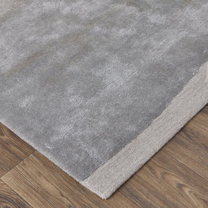 Homeroots 2' X 3' Gray And Ivory Abstract Hand Tufted Area Rug Ivory Wool Blend 566518