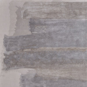 Homeroots 2' X 3' Gray And Ivory Abstract Hand Tufted Area Rug Ivory Wool Blend 566518