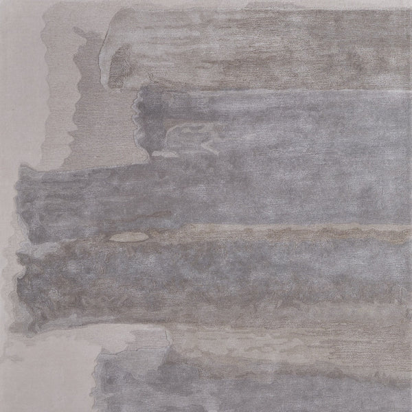 Homeroots 2' X 3' Gray And Ivory Abstract Hand Tufted Area Rug Ivory Wool Blend 566518