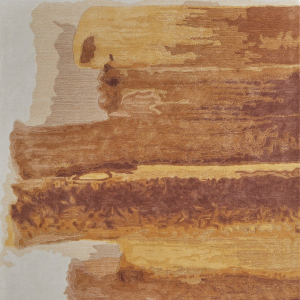 HomeRoots 4' X 6' Stunning Ivory, Red & Orange Abstract Hand-Tufted Area Rug for Modern Home Décor Style 566519
