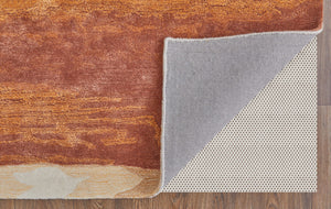 HomeRoots 8' X 10' Hand-Tufted Abstract Area Rug in Ivory, Red & Orange - Modern Design for Cozy Spaces 566521