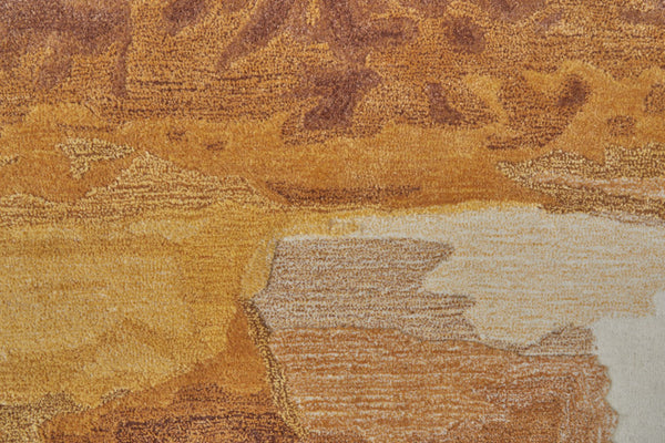 Homeroots 9' X 12' Abstract Hand Tufted Area Rug – Artisan Crafted Wool Blend For A Stylish Home Statement Red Wool Blend 566522