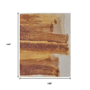 Homeroots 9' X 12' Abstract Hand Tufted Area Rug – Artisan Crafted Wool Blend For A Stylish Home Statement Red Wool Blend 566522