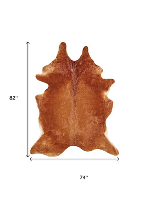 HomeRoots 8' X 10' Brown Cowhide Animal Print Rug - Stylish, Power-Loomed Area Rug for Modern Interiors & Durability 566527