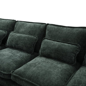 English Elm United We Win 106" U-Shape Sectional Sofa - Cozy Chenille Couch With Storage Ottoman & Usb Ports W1568S00228-GIGA