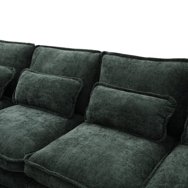 English Elm United We Win 106" U-Shape Sectional Sofa - Cozy Chenille Couch With Storage Ottoman & Usb Ports W1568S00228-GIGA