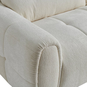 English Elm Premium Chenille High-back Sofa Solid Hardwood Frame Ergonomic Seat for Spacious Living Beige W1765S00137
